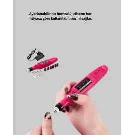 Tırnak Matkap Makinesi – Profesyonel Manikür Pedikür Cihazı, Ayarlanabilir Hız ve Sessiz Çalışma