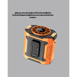 Turbo Mini Taşınabilir Fan – 100 Kademeli Dijital Hız Kontrolü ve Type-C Şarj (Kopya)