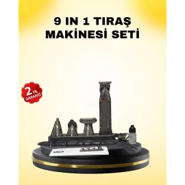 9’u 1 Arada Bakım Seti Güçlü Motorlu Saç Sakal Burun Kulak Trimmer