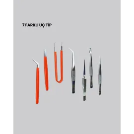 Elektronik Devre Ve Saat Tamiri İçin 7’Li Paslanmaz Çelik Cımbız