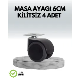 Halı Ve Beton Uyumlu Kilitsiz Mobilya Tekerleği 4’Lü