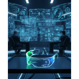 Led Işıklı Rave Gözlüğü 7 Renk 5 Işık Modu Futuristik Tasarım