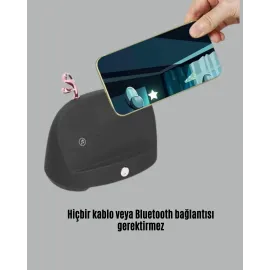 Kablosuz İndüksiyonlu Telefon Tutucu & Hoparlör – Net Ses, Kolay Kullanım