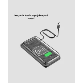 Manyetik Şarj Pedi 7.5W 10W 15W Hızlı Şarj Kaymaz Tabanlı