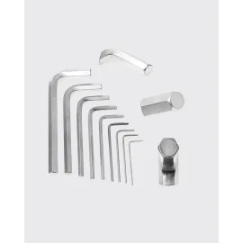 9 Parça Kısa Tip Alyan Seti Isıl İşlemli Profesyonel Kullanım