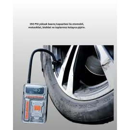 Hızlı Şişirme Güçlü Motorlu 150 Psi Araba Lastik Pompası