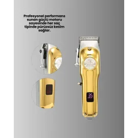 Güçlü Motorlu Lcd Ekranlı Şarjlı Tıraş Ve Şekillendirme Makinesi