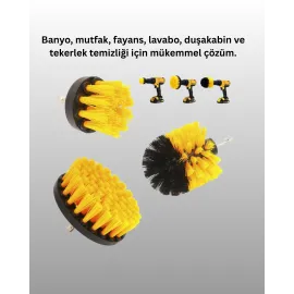 Matkap Ucu Temizlik Aparatı 3’Lü Fırça Seti