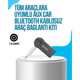 Araç İçi Bluetooth Aux Müzik Ve Telefon Görüşmesi Adaptörü