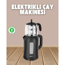 0,9 L Cam Demlik Ve 1,7 L Su Haznesi Ile Çay Keyfi