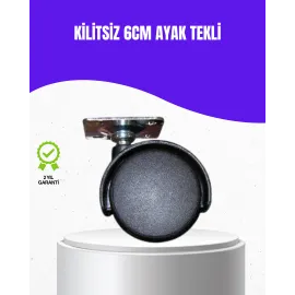 6 Cm Kilitsiz Masa Ayağı Tekli Döner Tekerlek