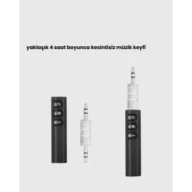 Taşınabilir Bluetooth 4.1 Ses Adaptörü – 10 Metre Çekim Mesafesi