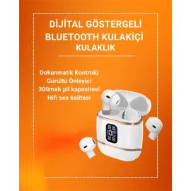 Çift Kulaklıklı Bluetooth Kulaklık – 4 Adet, ANC-ENC, Şarj Kutulu, Dijital Göstergeli