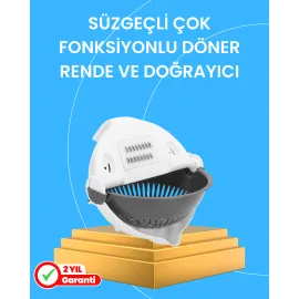 Çok Fonksiyonlu Dilimleyici Ve Süzgeçli Mutfak Aparatı
