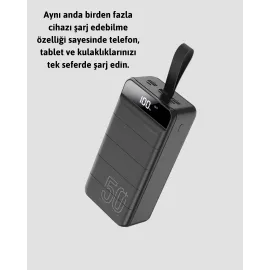 Profesyonel 50.000 mAh Powerbank – Aynı Anda Birden Fazla Cihaz Şarj Eden, Dayanıklı ve Güvenli Taşınabilir Şarj Cihazı