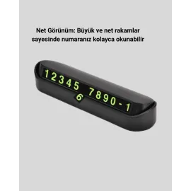 Çevirmeli Araç İçi Park Numaratörü – Alüminyum Gri, Kolay Montaj Ve Net Görünüm