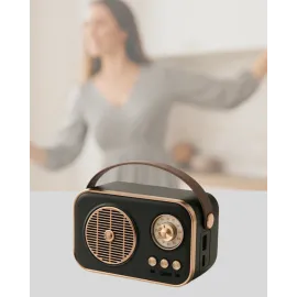 Retro Bluetooth Radyo – Nostaljik Tasarım, Tf Kart Ve Usb Destekli