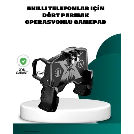 Mobil Fps Oyunlar İçin Dört Parmak Uyumlu Gamepad