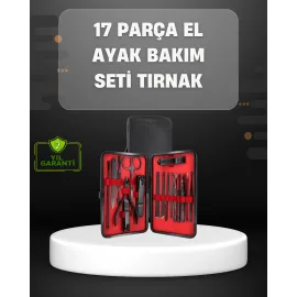 17 Parçalık Profesyonel Manikür Seti – Paslanmaz Çelik
