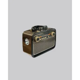 Led’Li Nostaljik Bluetooth Hoparlör – Vintage Tasarım, Ahşap Doku