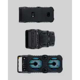 1200 Mah Şarjlı Led Işıklı Bluetooth Hoparlör – Fm Radyolu, Hafıza Kart Destekli