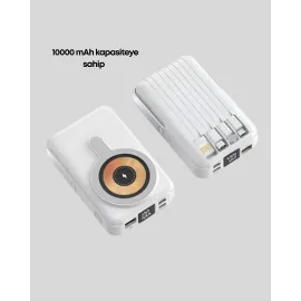 Manyetik Kablosuz Powerbank 22.5W Hızlı Şarj Lcd Ekranlı