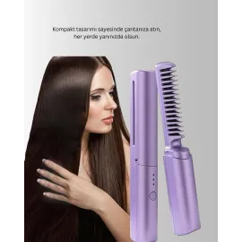 USB Şarjlı Kablosuz Saç Düzleştirici – Seyahat ve Günlük Kullanım