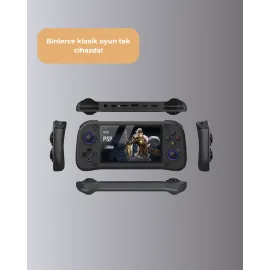 Retro ve Modern Oyun Destekli Taşınabilir Konsol 64GB Kart Dahil