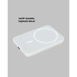 5000mAh Manyetik Powerbank – iPhone Serisi İçin Taşınabilir Kablosuz Şarj Cihazı