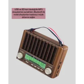 Çok Fonksiyonlu Solar Radyo Bluetooth Usb Sd Kartlı Taşınabilir Hoparlör