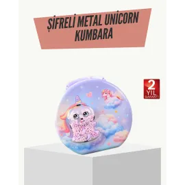 Eğitici Şifreli Çocuk Para Kasası Dayanıklı Metal