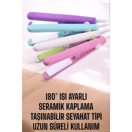 180°C Isı ve Uzun Süre Kalıcı Düzlük Sağlayan Mini Saç Düzleştirici