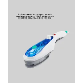 Portatif Buharlı Ütü Pratik Seyahat Tipi Kırışıklık Açıcı