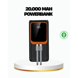 Powerbank 20000 Mah 22.5W Hızlı Şarjlı Ve Kompakt Çoklu Kablo Çıkışlı