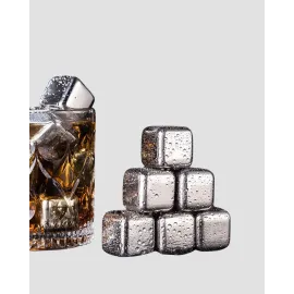 Paslanmaz Çelik Metal Buz Küpü Seti Sulandırmadan Soğutma Ve Klips Dahil