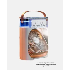 Taşınabilir Mini Klima Fan 3’Ü 1 Arada Soğutucu, Nemlendirici Ve Gece Lambası