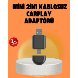 Kablosuz CarPlay ve Android Auto Dönüştürücü – USB-A & Type-C Girişli Akıllı Adaptör
