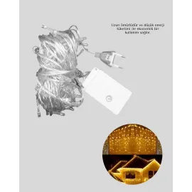 Saçakli 4 Metre Perde Led