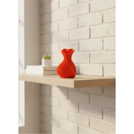 Kalpli Turuncu Dekoratif Vazo 11 Cm Modern Şık Masaüstü Aksesuar