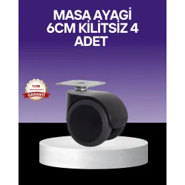 Çok Amaçlı Kilitsiz Masa Ayağı Tekerleği 6 cm