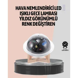 Gece Lambası Özellikli Taşınabilir Nemlendirici Ve Aromaterapi Cihazı Usb Girişli