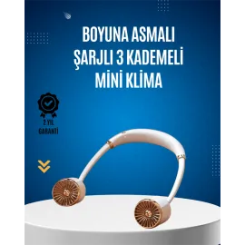 USB Şarjlı Boyun Fanı | Hafif, Katlanabilir, Taşınabilir, Düşük Gürültülü Fan