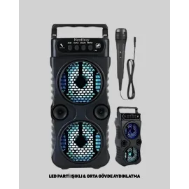 Led Işıklı Kablosuz Hoparlör – Bluetooth, Fm Radyolu, Taşınabilir Şarjlı