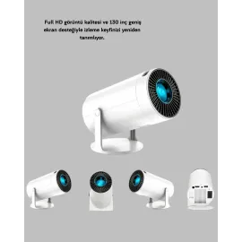 Kablosuz Bağlantılı Full HD Ev Sinema Projeksiyonu 160 ANSI Lümen