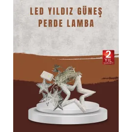 Yıldız Desenli Perde Tipi Peri Led 3X3 Metre Aydınlatma