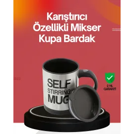 Kendi Kendini Karıştıran Termos Kupa | Güçlü Motor ve Çift Katmanlı Isı Koruma