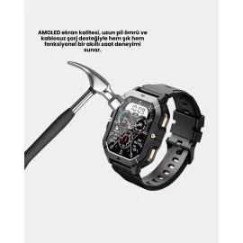 Amoled Ekranlı Akıllı Saat 10 Gün Pil Ömrü
