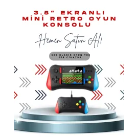 X7M Vintage 3.5 İnç 500’Ü 1 Arada Klasik Oyun Konsolu