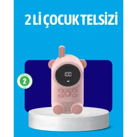 Usb Şarjlı Çocuk Telsizi – Renkli Ekran, Vox Modu, Kompakt Tasarım